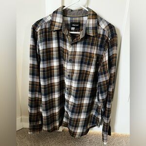 Marmot Flannel Shirt - Black, White, Brown